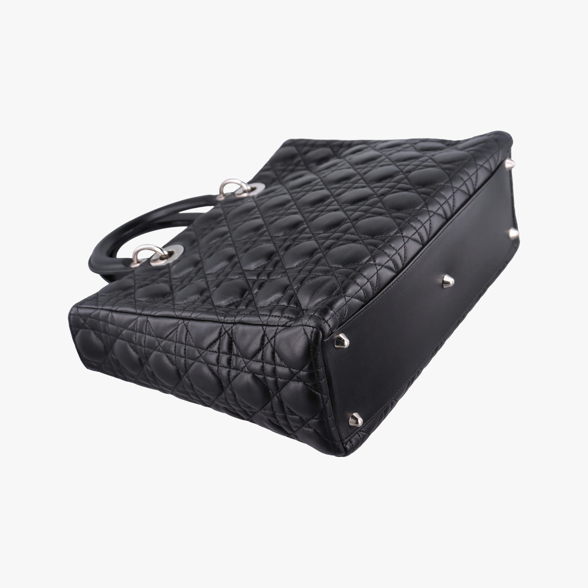 Lady Dior Black lambskin 01-MA-1110レディディオール ブラック ラムスキン 01-MA-1110