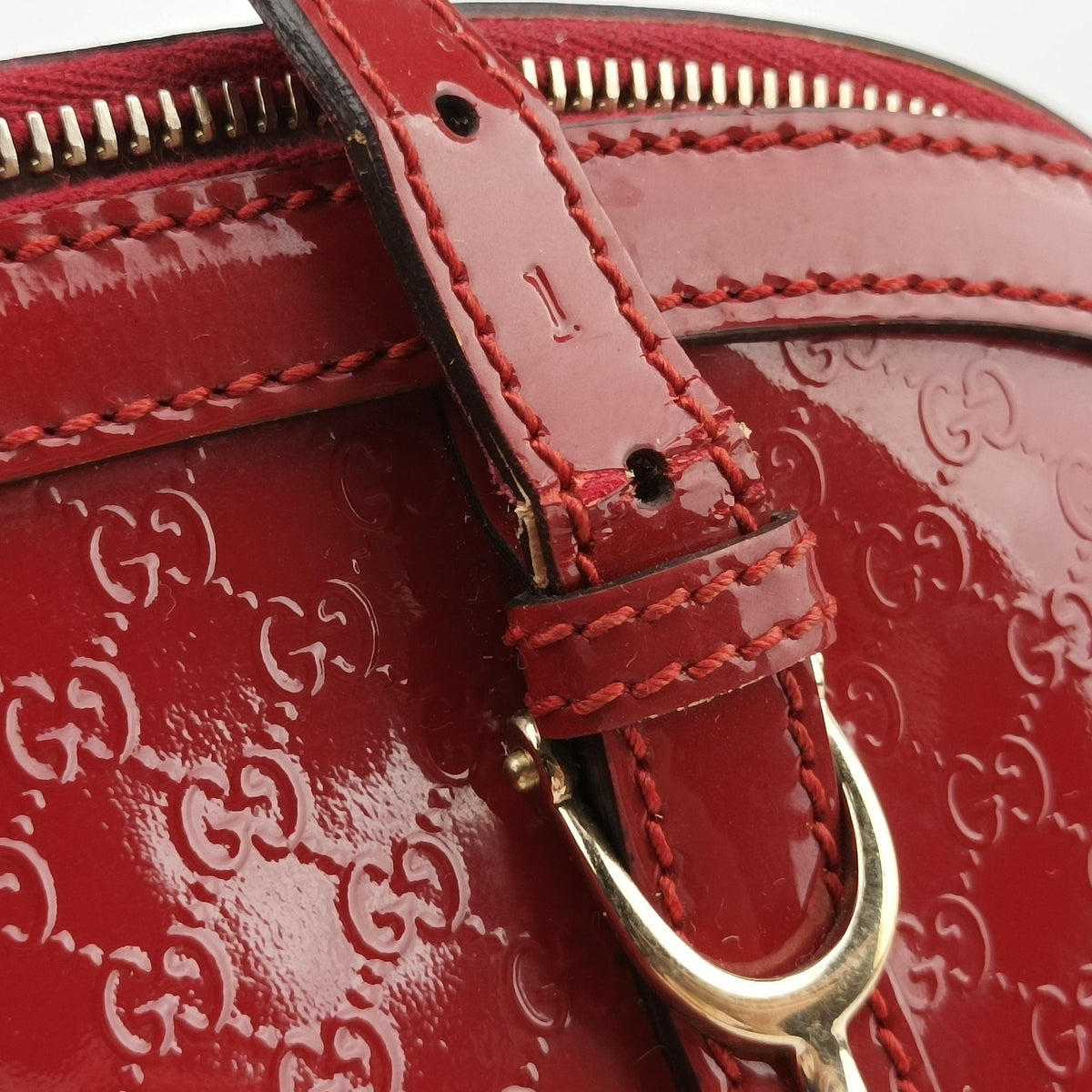 Microguccissima Red Patent Leather 309617 C014370431マイクログッチシマ レッド パテント 309617 C014370431