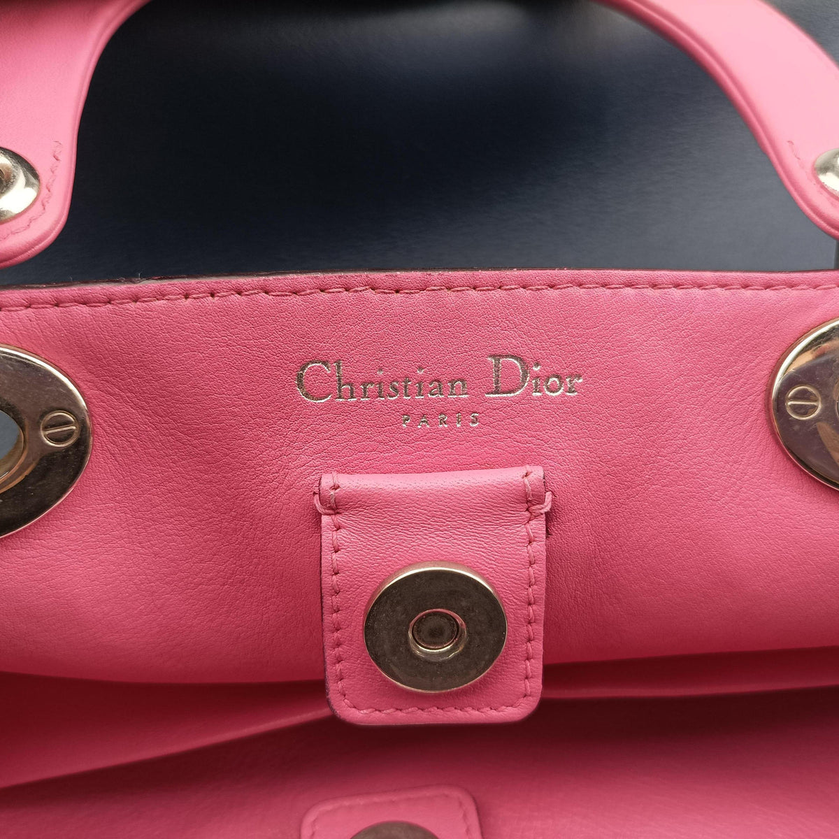 Diorissimo Navy×Pink Leather 09-MA-1104ディオリッシモ ネイビー×ピンク レザー 09-MA-1104