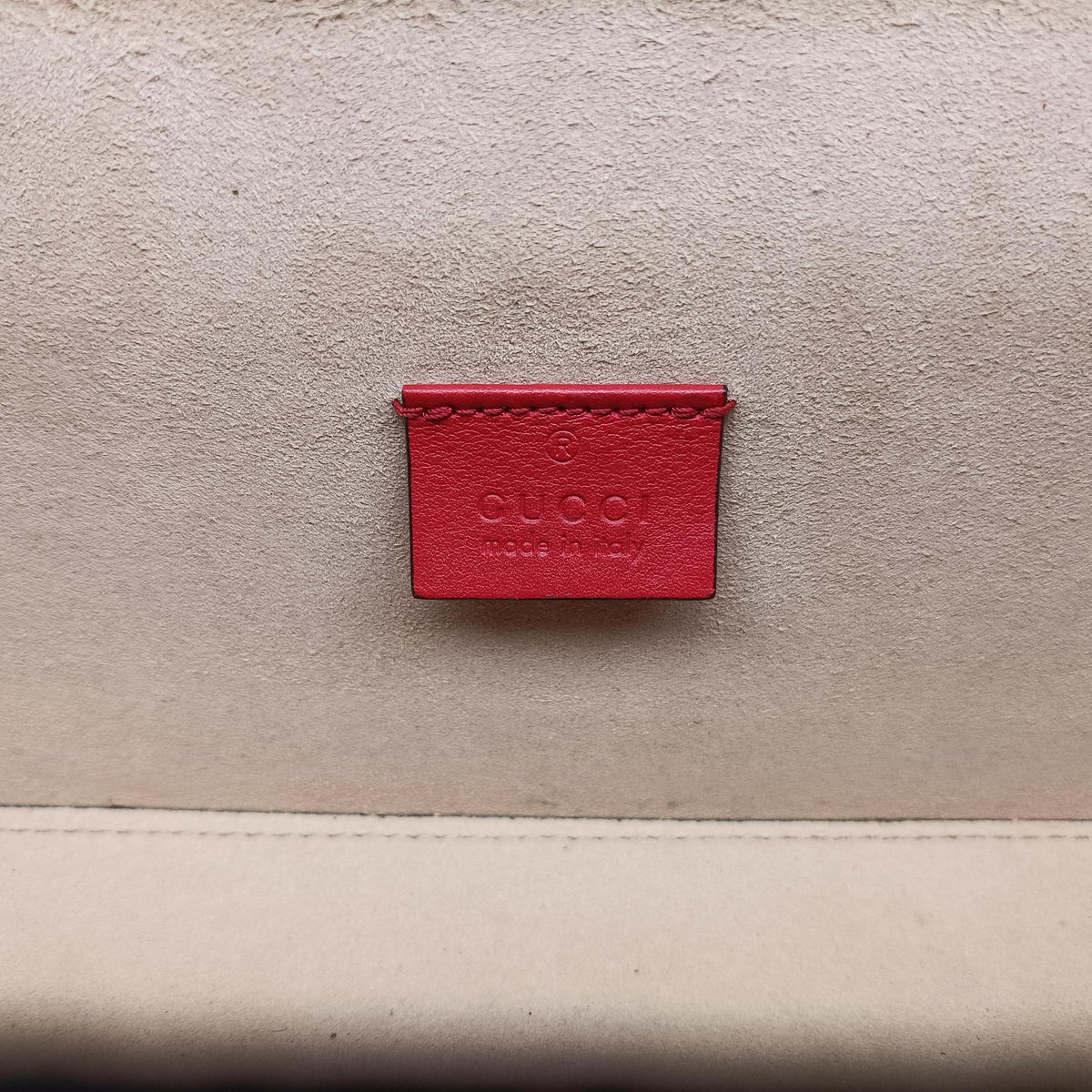 GG Apple Padlock Bamboo beige×red×multi PVC coated canvas×Leather 603221 E033033196GGアップル パドロック バンブー ベージュ×レッド×マルチ PVCコーティングキャンバス×レザー 603221 E033033196