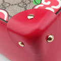 GG Apple Padlock Bamboo beige×red×multi PVC coated canvas×Leather 603221 E033033196GGアップル パドロック バンブー ベージュ×レッド×マルチ PVCコーティングキャンバス×レザー 603221 E033033196