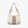 Piston Lock Jackie Hobo White Leather×canvas 120885 ニュージャッキー ホワイト レザー×キャンバス 120885 