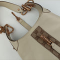 Piston Lock Jackie Hobo White Leather×canvas 120885 ニュージャッキー ホワイト レザー×キャンバス 120885 