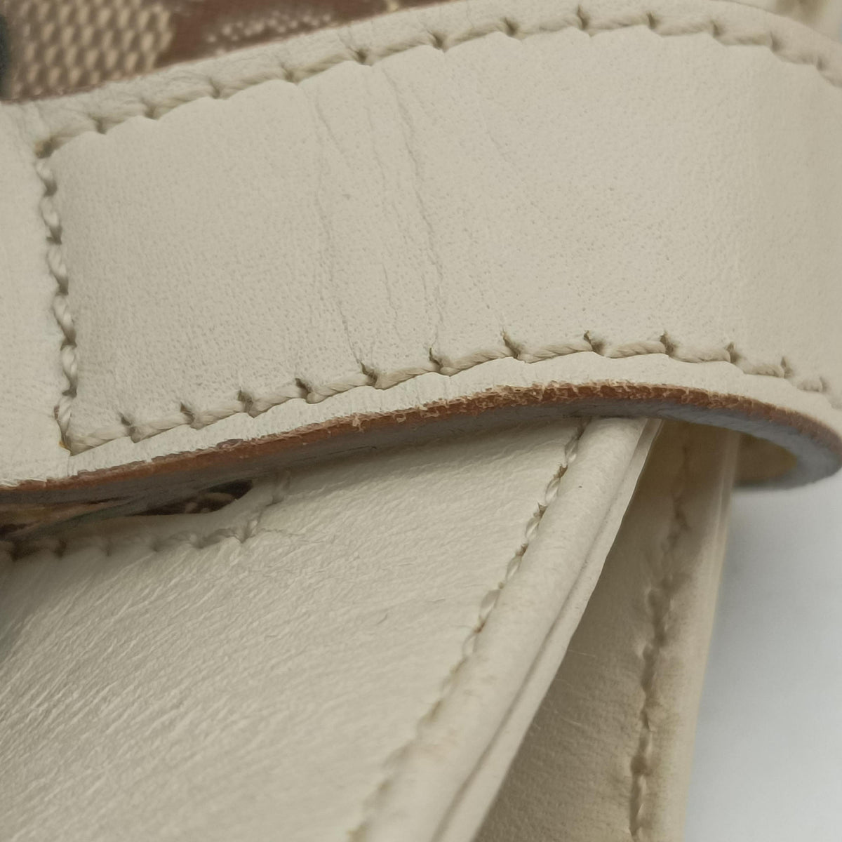 Piston Lock Jackie Hobo White Leather×canvas 120885 ニュージャッキー ホワイト レザー×キャンバス 120885 