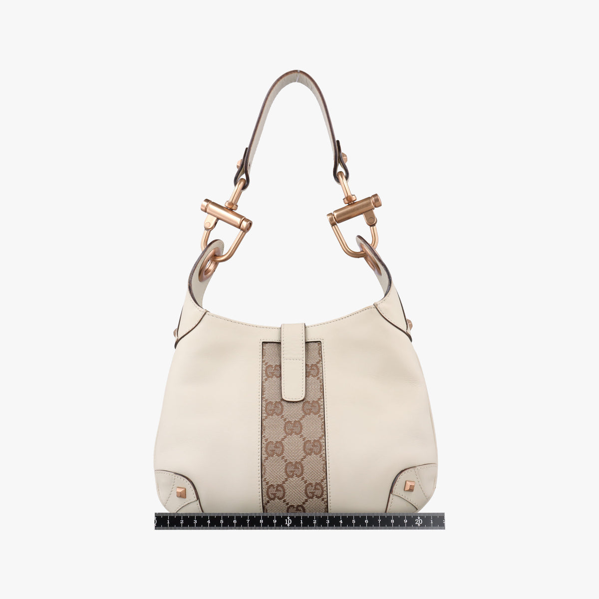 Piston Lock Jackie Hobo White Leather×canvas 120885 ニュージャッキー ホワイト レザー×キャンバス 120885 