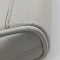 Triangle Logo White Saffiano Leather 2VL012 56 8トライアングル ロゴ ホワイト サフィアーノレザー 2VL012 56 8