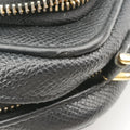 Caro Double Pouch Black Leather 05-BO-0271カロ ダブル ポーチ ブラック レザー 05-BO-0271