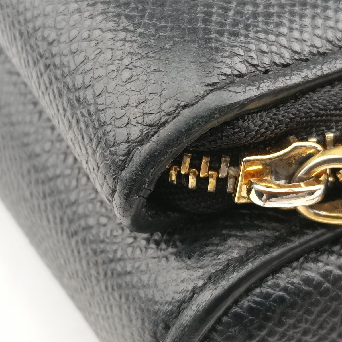 Caro Double Pouch Black Leather 05-BO-0271カロ ダブル ポーチ ブラック レザー 05-BO-0271