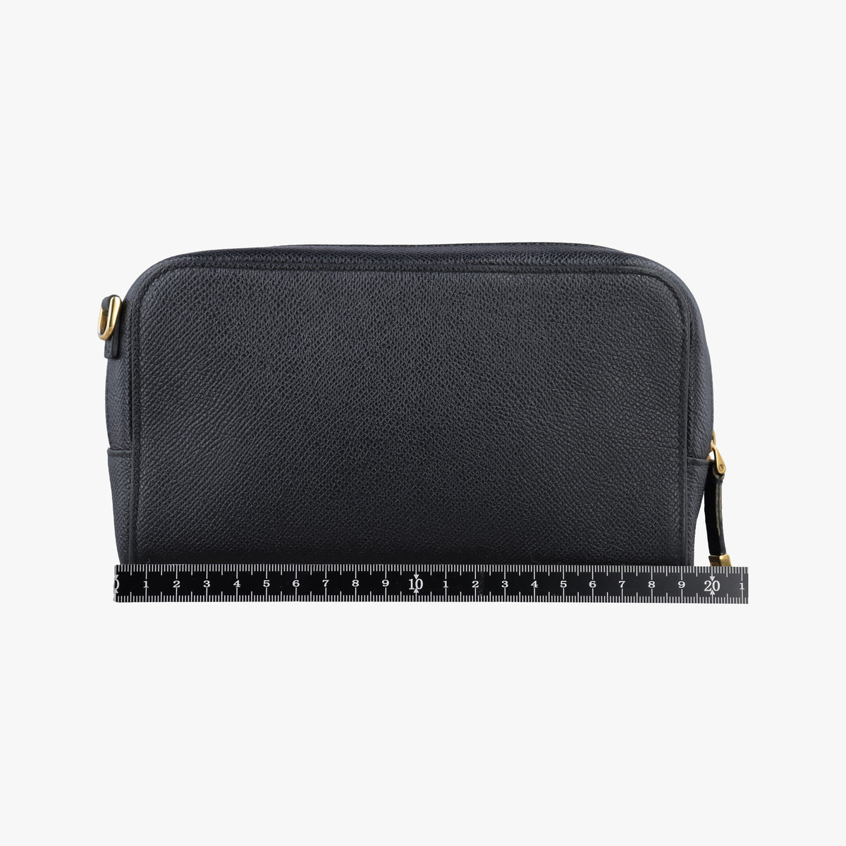 Caro Double Pouch Black Leather 05-BO-0271カロ ダブル ポーチ ブラック レザー 05-BO-0271