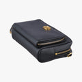 Caro Double Pouch Black Leather 05-BO-0271カロ ダブル ポーチ ブラック レザー 05-BO-0271