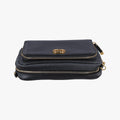 Caro Double Pouch Black Leather 05-BO-0271カロ ダブル ポーチ ブラック レザー 05-BO-0271