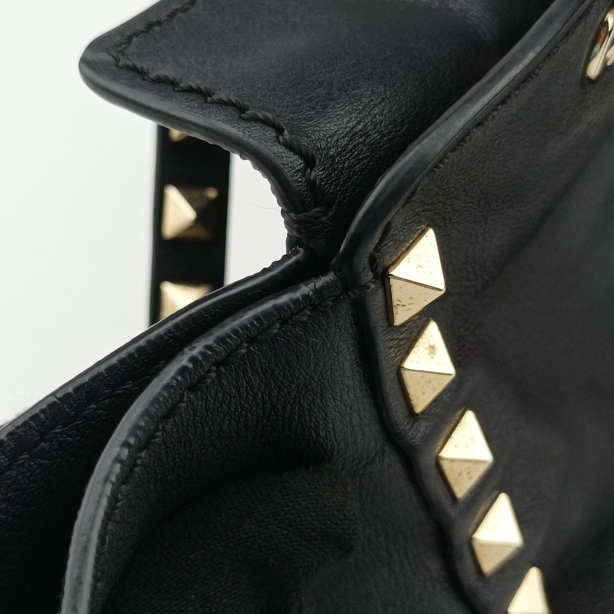 Rockstud Black Leather Lot number unknownロックスタッズ ブラック レザー 製番不明