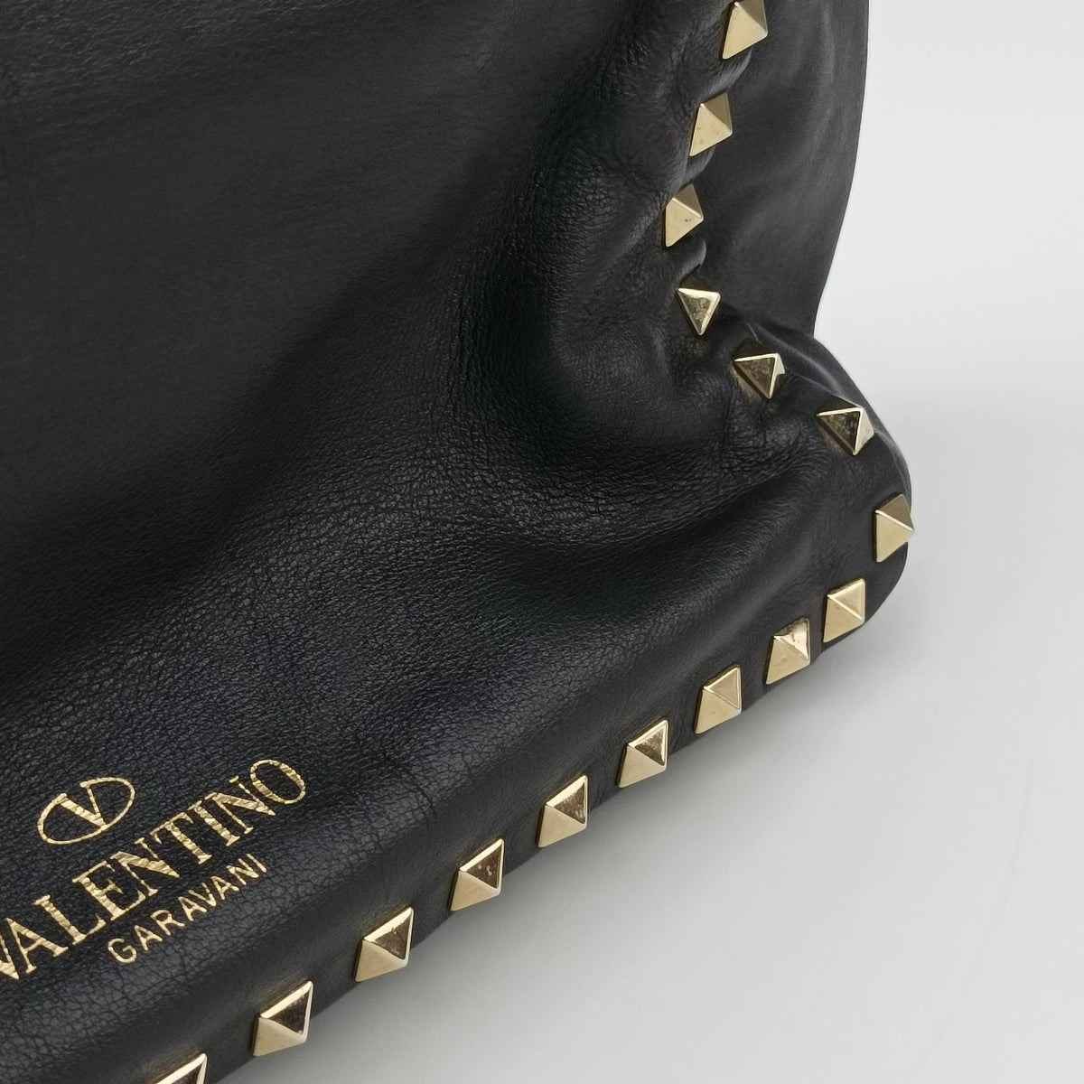Rockstud Black Leather Lot number unknownロックスタッズ ブラック レザー 製番不明