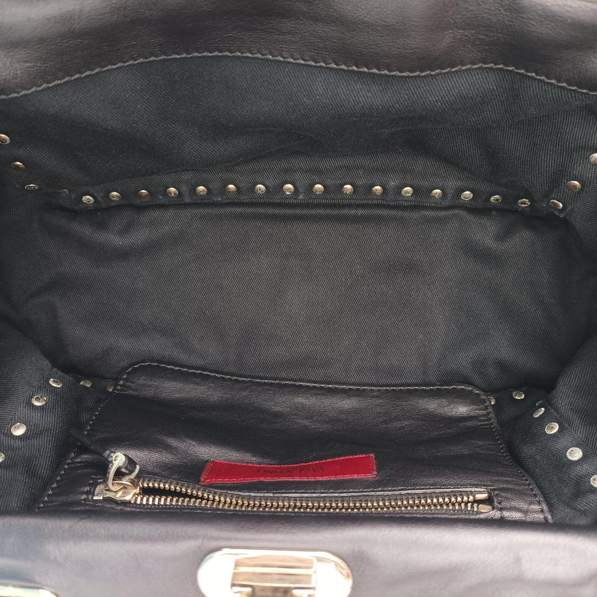 Rockstud Black Leather Lot number unknownロックスタッズ ブラック レザー 製番不明