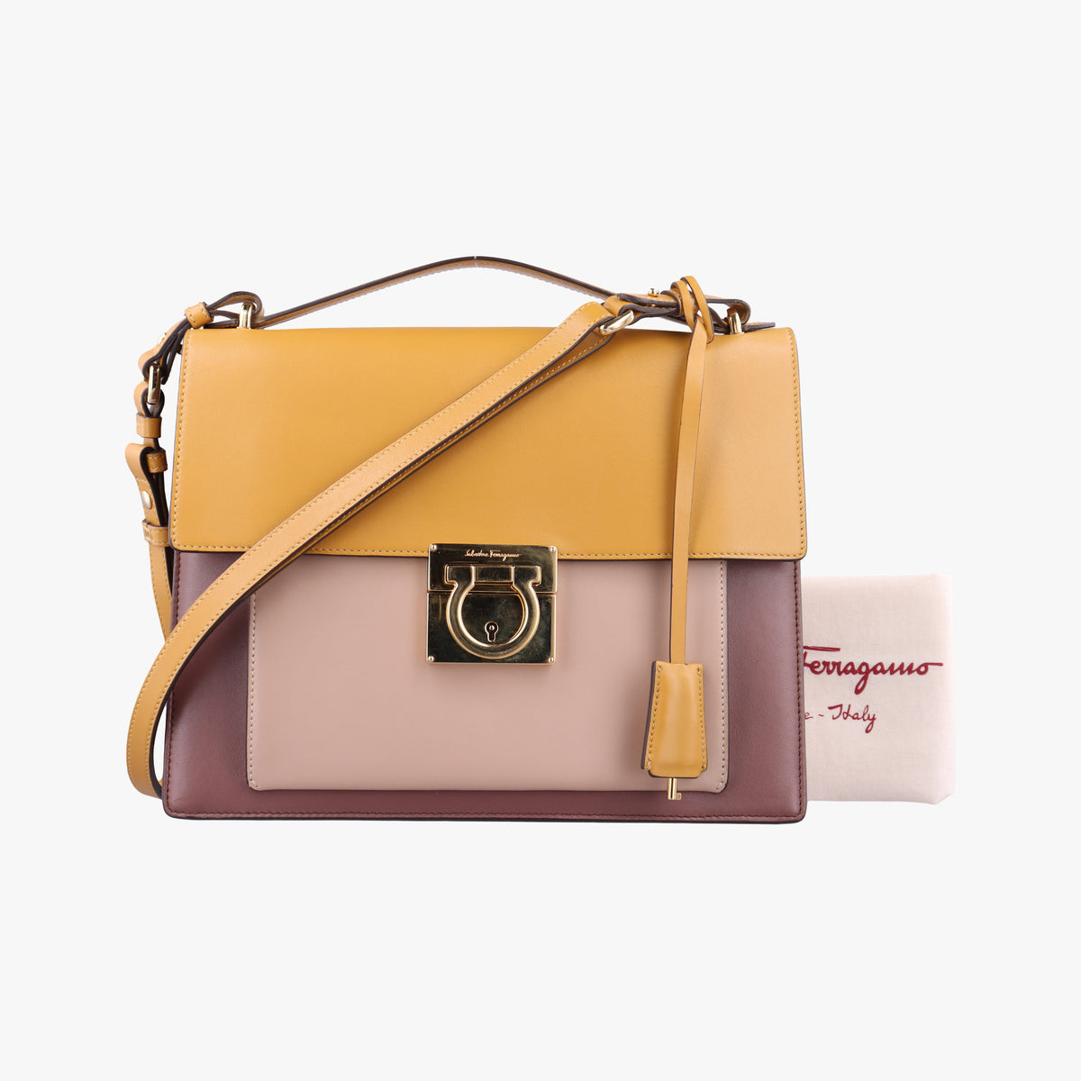 Marisol Brown×Beige ×Yellow Leather DY-21 F576マリソル ブラウン×ベージュ×イエロー レザー DY-21 F576