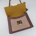 Marisol Brown×Beige ×Yellow Leather DY-21 F576マリソル ブラウン×ベージュ×イエロー レザー DY-21 F576