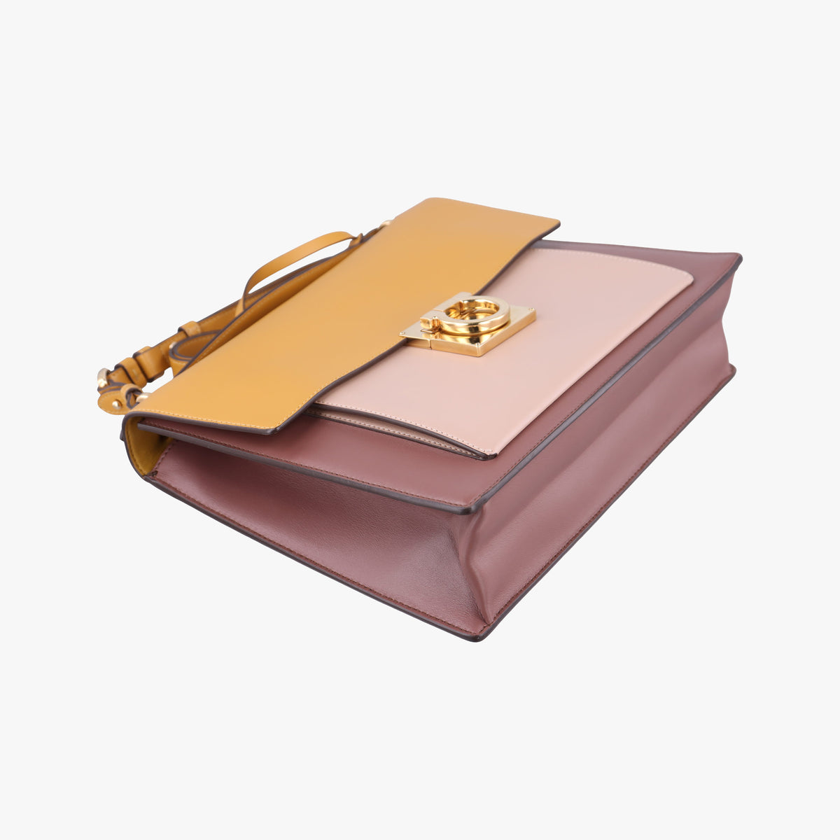 Marisol Brown×Beige ×Yellow Leather DY-21 F576マリソル ブラウン×ベージュ×イエロー レザー DY-21 F576