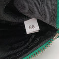 Triangle Logo Plate Green SAFFIANO Leather 2VH155 56 2トライアングル ロゴ プレート グリーン サフィアーノレザー 2VH155 56 2