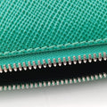 Triangle Logo Plate Green SAFFIANO Leather 2VH155 56 2トライアングル ロゴ プレート グリーン サフィアーノレザー 2VH155 56 2