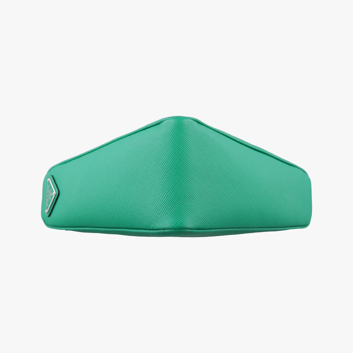 Triangle Logo Plate Green SAFFIANO Leather 2VH155 56 2トライアングル ロゴ プレート グリーン サフィアーノレザー 2VH155 56 2