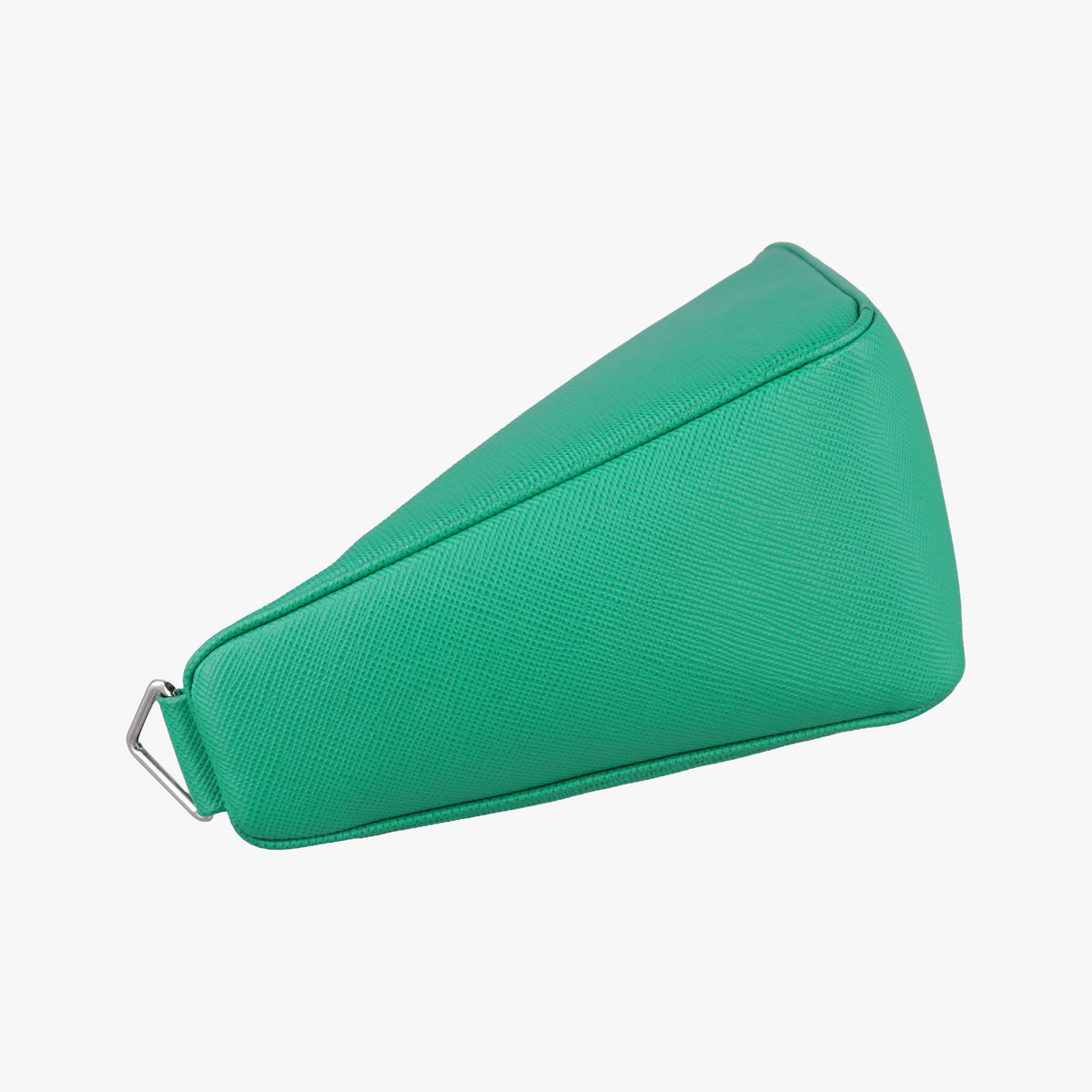 Triangle Logo Plate Green SAFFIANO Leather 2VH155 56 2トライアングル ロゴ プレート グリーン サフィアーノレザー 2VH155 56 2
