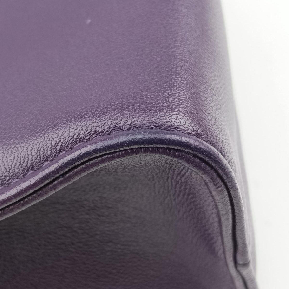 Turquoise Mini Tote Purple lambskin 1BG418 31/Vトライアングルロゴ パープル ラムスキン 1BG418 31/V