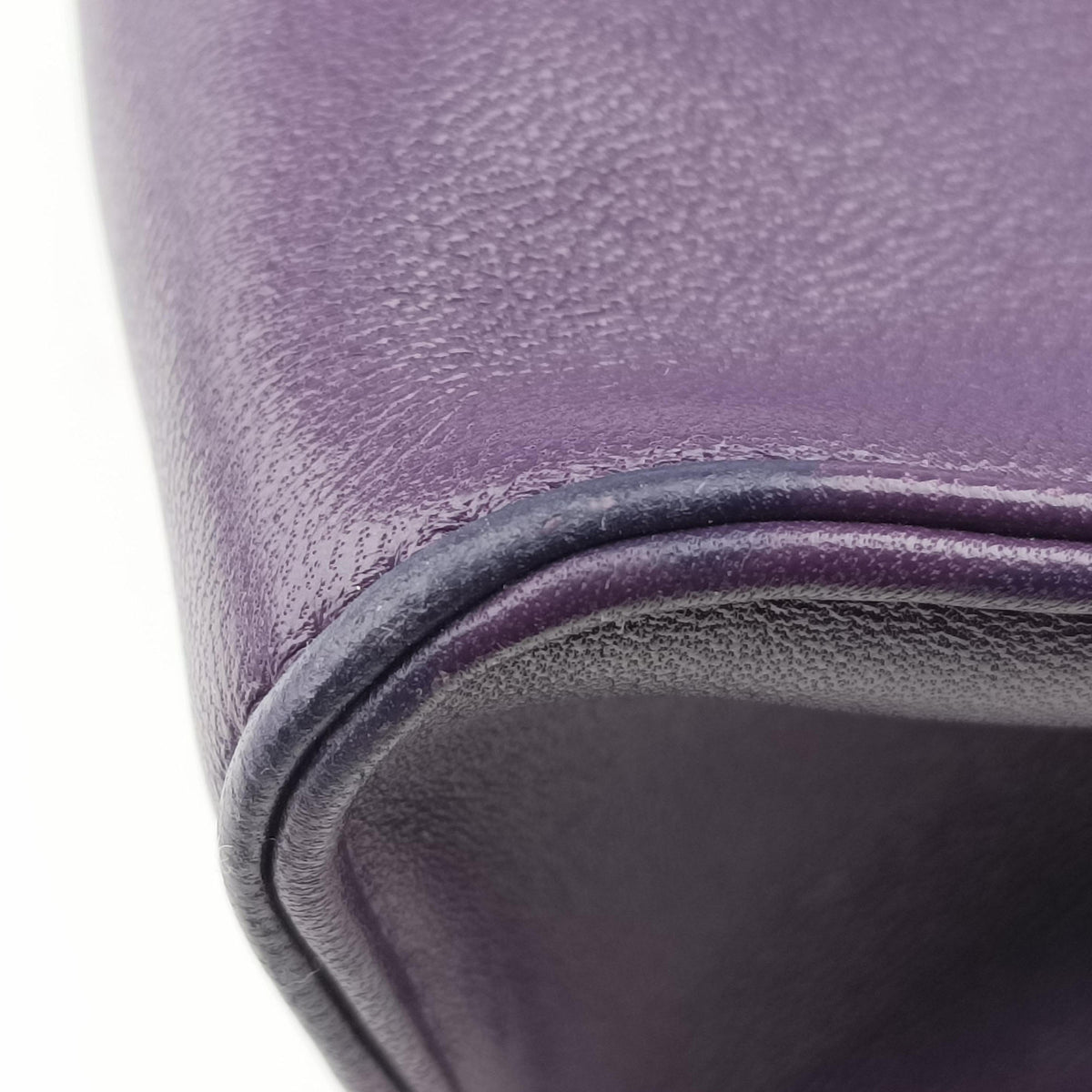 Turquoise Mini Tote Purple lambskin 1BG418 31/Vトライアングルロゴ パープル ラムスキン 1BG418 31/V