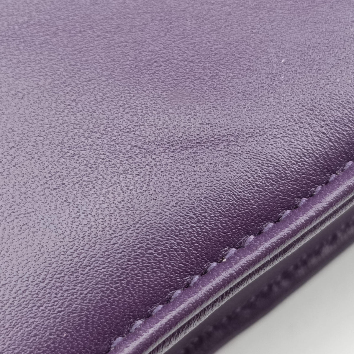Turquoise Mini Tote Purple lambskin 1BG418 31/Vトライアングルロゴ パープル ラムスキン 1BG418 31/V