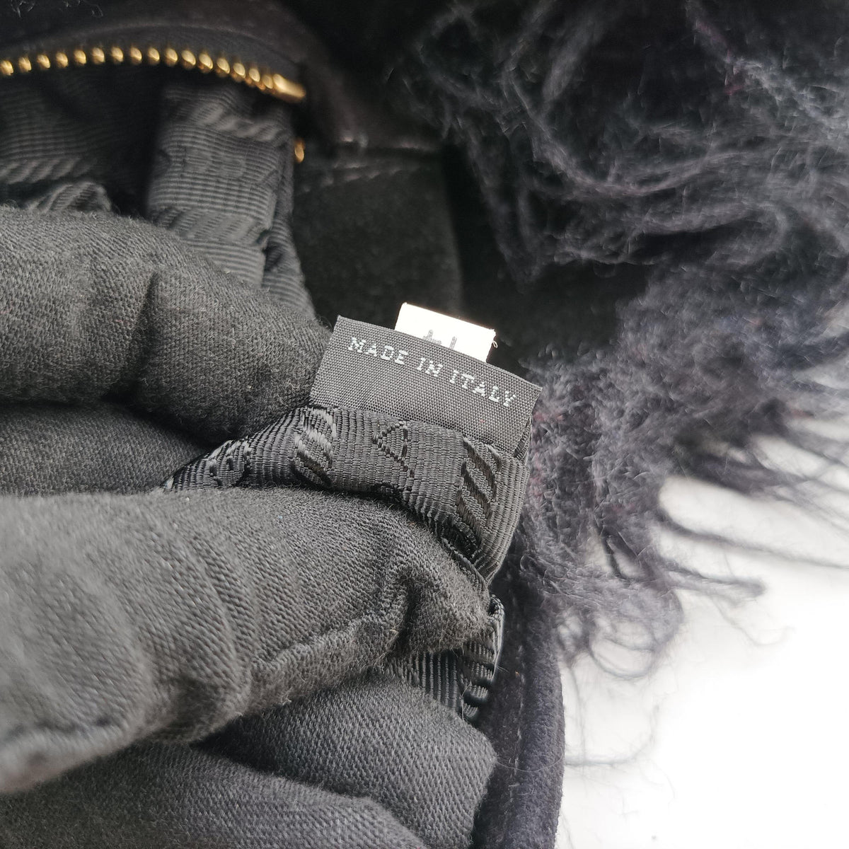 Canapa Black Suede x Fur 14カナパ ブラック スエードxファー 14