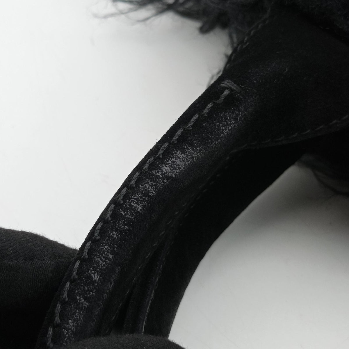 Canapa Black Suede x Fur 14カナパ ブラック スエードxファー 14