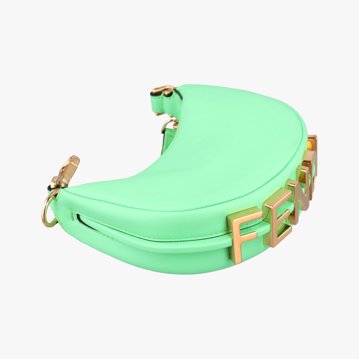 Nano Fendigraphy Green Leather 7AS089 7AS089 AKKT 238.0189ナノ フェンディグラフィー グリーン レザー 7AS089 7AS089 AKKT 238.0189