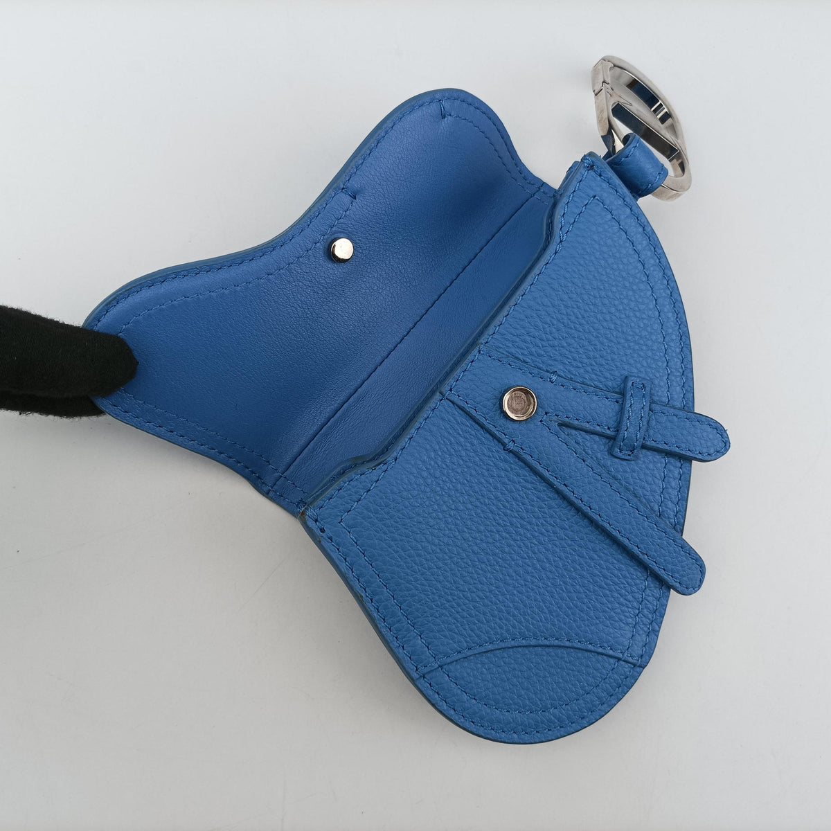 Saddle pouch Blue Leather 19-BO-1109 Xサドルポーチ ブルー レザー 19-BO-1109 X