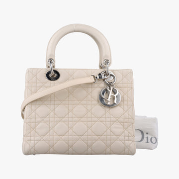 Lady Dior Beige lambskin 09-MA-0096レディディオール ベージュ ラムスキン 09-MA-0096