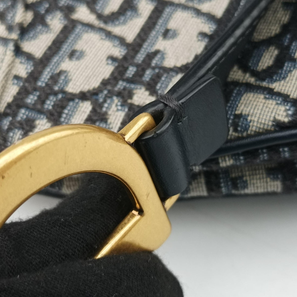 Saddle Navy Jacquard × Leather 28-MA-0210 IC Chipサドル ネイビー ジャガード×レザー 28-MA-0210 ICチップ