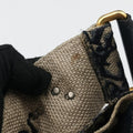 Saddle Navy Jacquard × Leather 28-MA-0210 IC Chipサドル ネイビー ジャガード×レザー 28-MA-0210 ICチップ