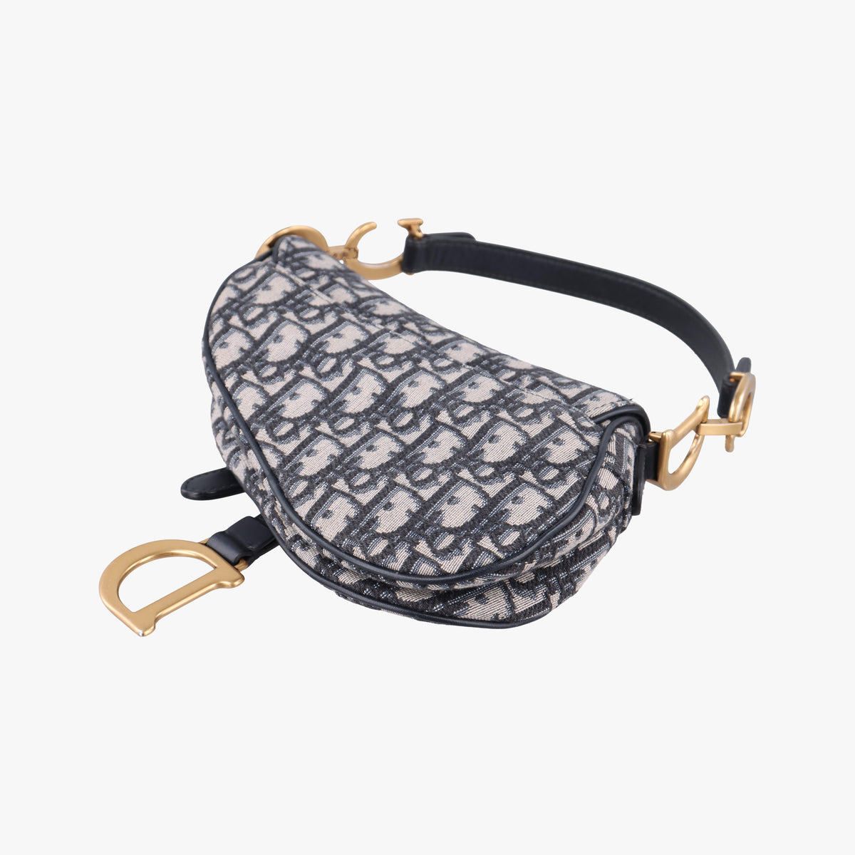 Saddle Navy Jacquard × Leather 28-MA-0210 IC Chipサドル ネイビー ジャガード×レザー 28-MA-0210 ICチップ