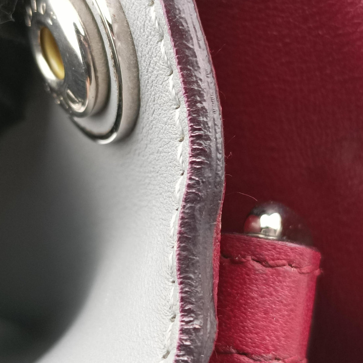 Diorissimo Pink×gray Leather 09-MA-0144ディオリッシモ ピンク×グレー レザー 09-MA-0144