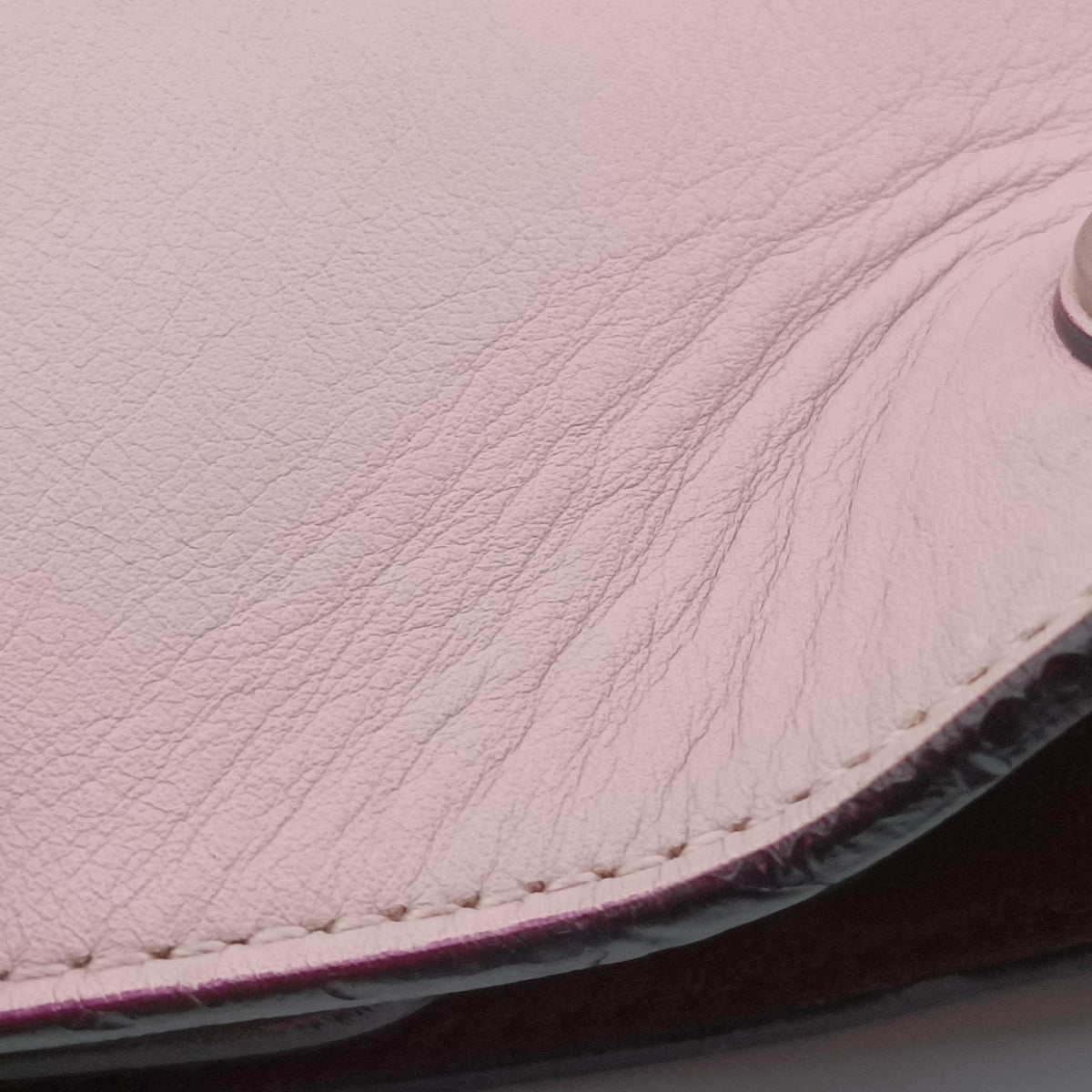 Diorissimo Pink×gray Leather 09-MA-0144ディオリッシモ ピンク×グレー レザー 09-MA-0144
