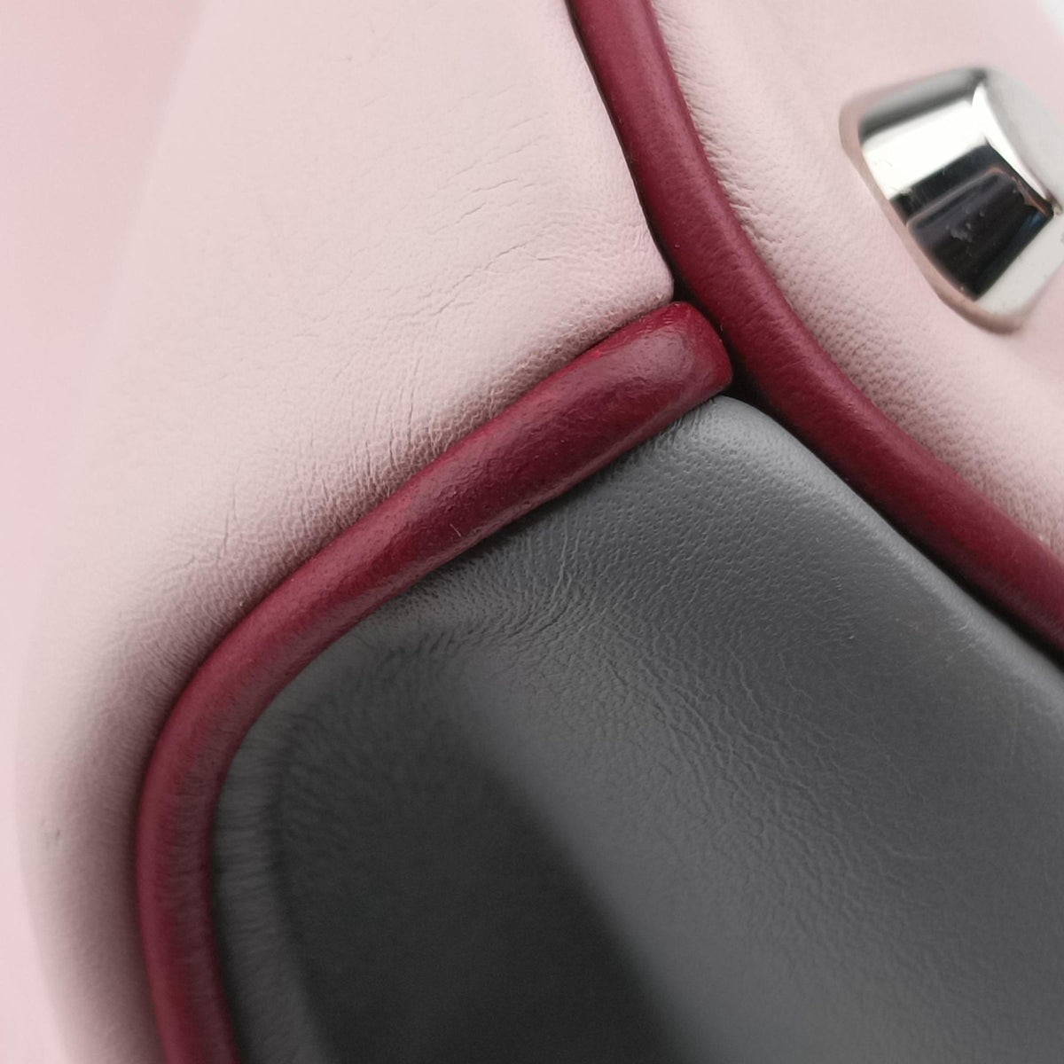 Diorissimo Pink×gray Leather 09-MA-0144ディオリッシモ ピンク×グレー レザー 09-MA-0144