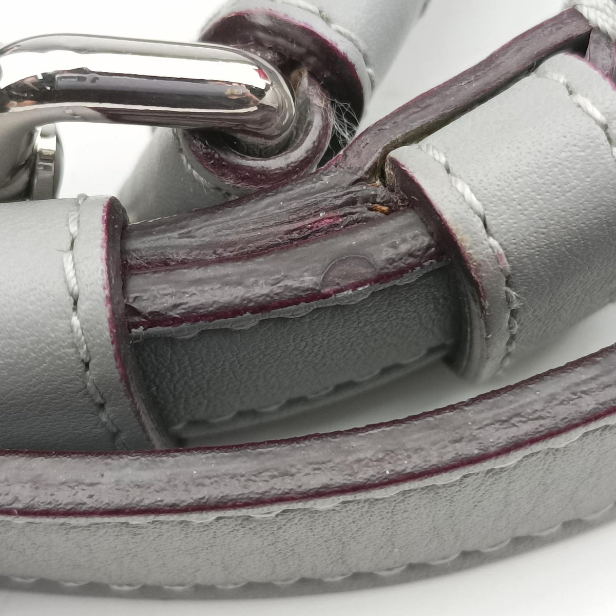 Diorissimo Pink×gray Leather 09-MA-0144ディオリッシモ ピンク×グレー レザー 09-MA-0144
