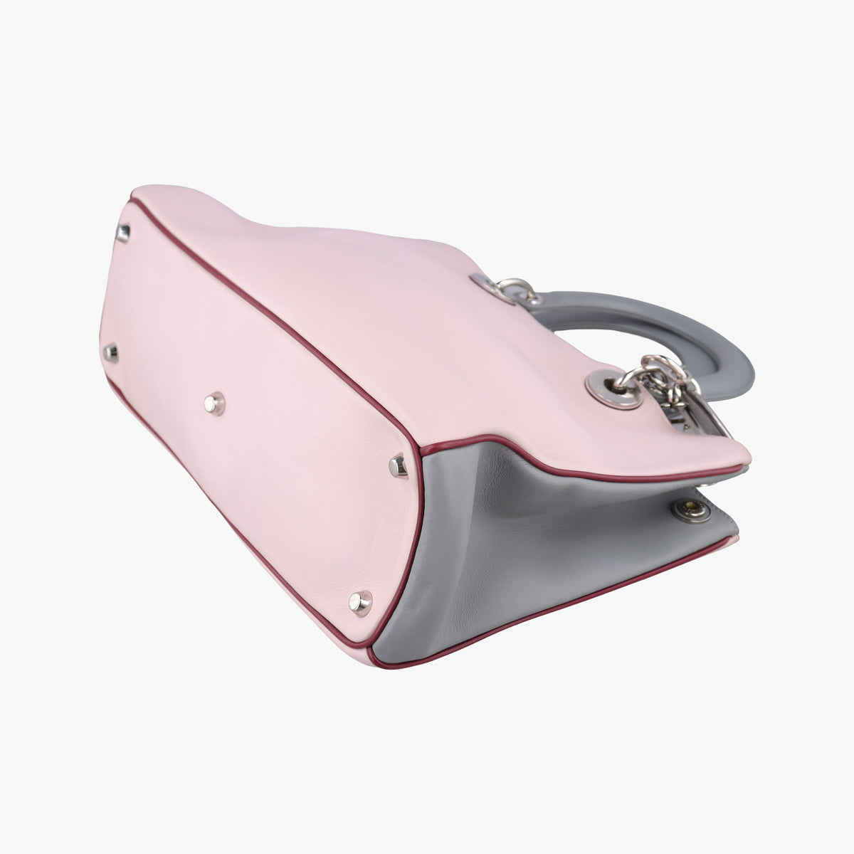Diorissimo Pink×gray Leather 09-MA-0144ディオリッシモ ピンク×グレー レザー 09-MA-0144