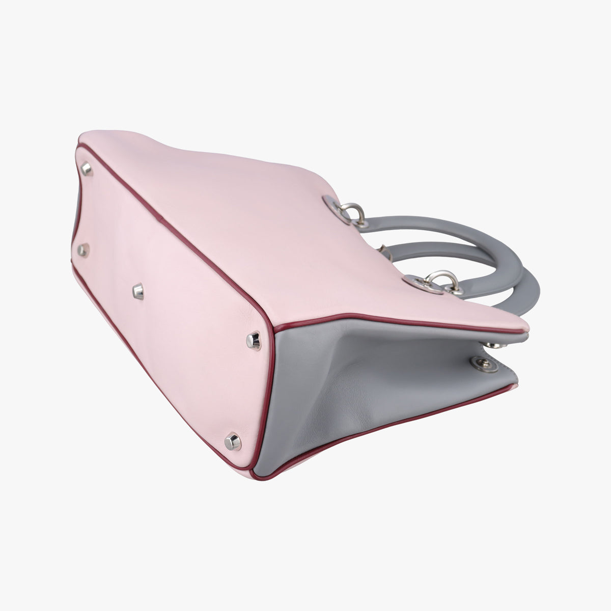 Diorissimo Pink×gray Leather 09-MA-0144ディオリッシモ ピンク×グレー レザー 09-MA-0144