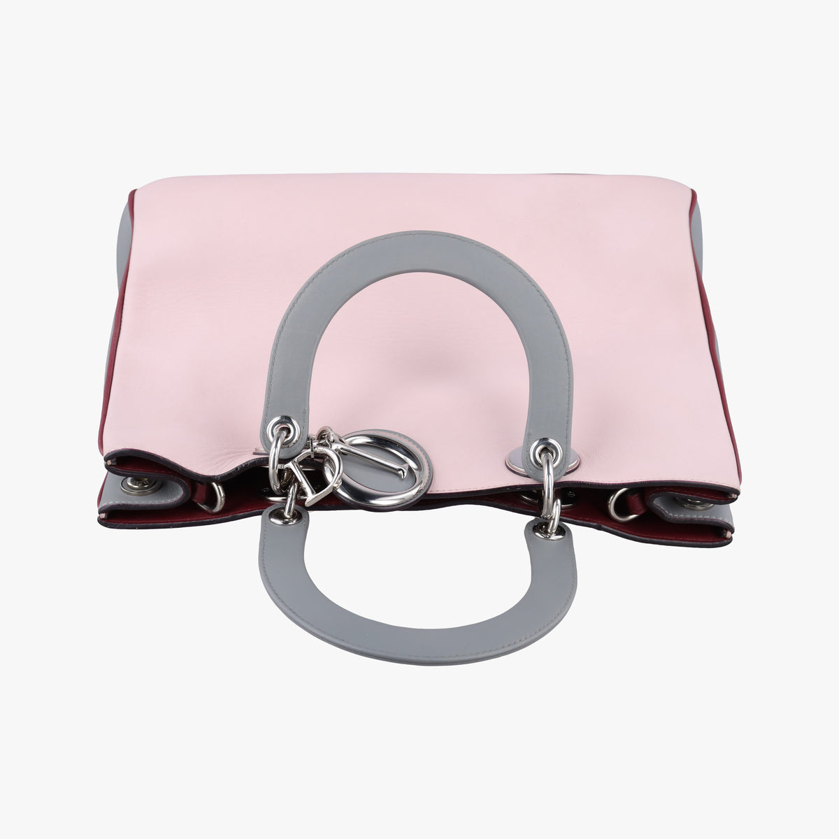 Diorissimo Pink×gray Leather 09-MA-0144ディオリッシモ ピンク×グレー レザー 09-MA-0144