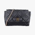 Vara Quilted Black Leather KM-22 C150ヴァラ キルテッド ブラック レザー KM-22 C150