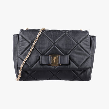 Vara Quilted Black Leather KM-22 C150ヴァラ キルテッド ブラック レザー KM-22 C150