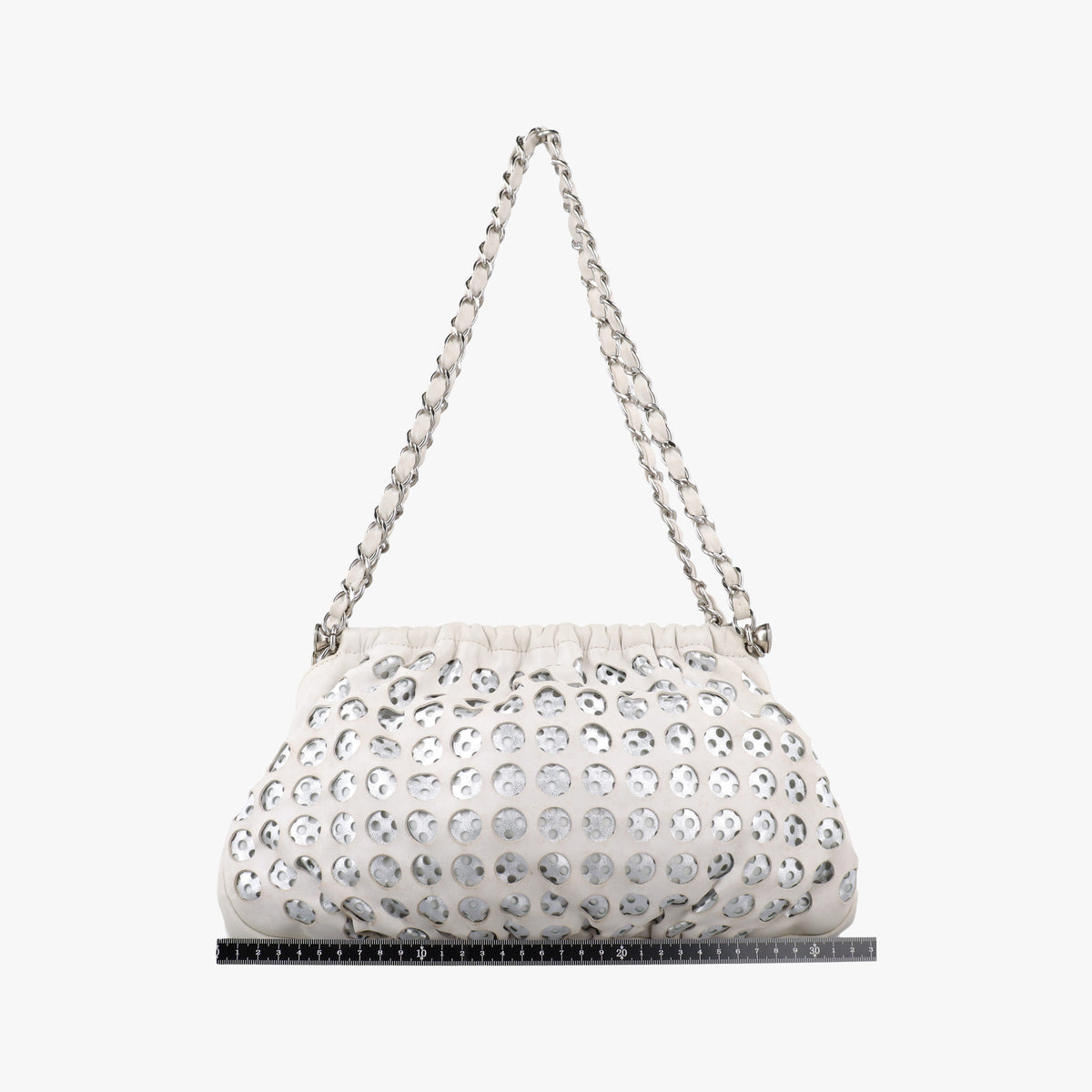 Perforated Chain White Leather A34884 11377089パーフォレイテッド チェーン ホワイト レザー A34884 11377089