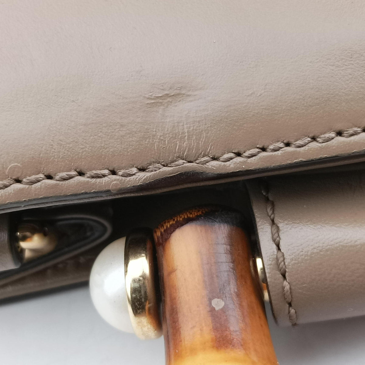 Bamboo Web Nymphaea Brown leather 470271 E024614976ニムフェア バンブー ウェブ ブラウン レザー 470271 E024614976