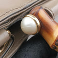 Bamboo Web Nymphaea Brown leather 470271 E024614976ニムフェア バンブー ウェブ ブラウン レザー 470271 E024614976