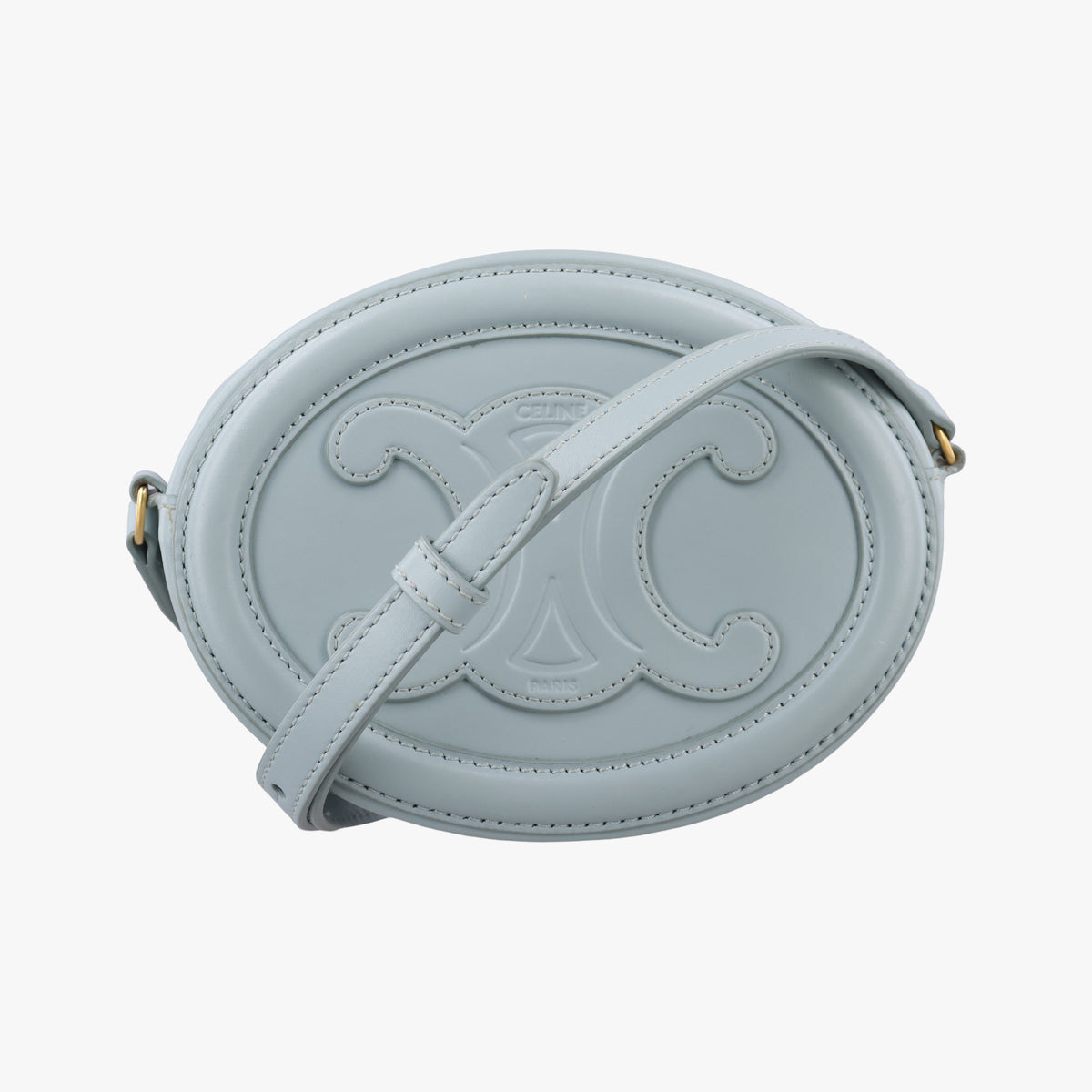 Oval Purse Cuir Triomphe Blue Leather W-SL-2262オーバルパース キュイル トリオンフ ブルー レザー W-SL-2262