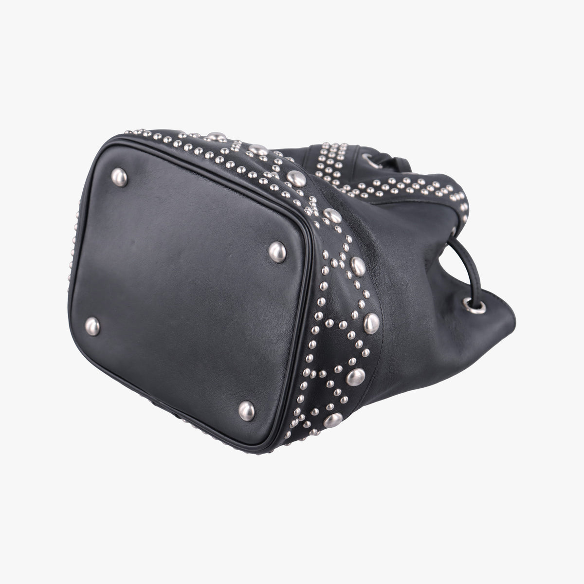 Y Studded Bucket Black Leather 454072 VLR454072.1116Y スタッズバケツ ブラック レザー 454072 VLR454072.1116